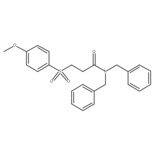 N,N-dibenzyl-3-((4-methoxyphenyl)sulfonyl)propanamide结构式