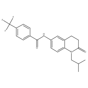 N-(1-isobutyl-2-oxo-1,2,3,4-tetrahydroquinolin-6-yl)-4-(trifluoromethyl)benzamide Structure
