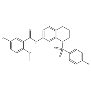 5-chloro-N-[1-(4-fluorobenzenesulfonyl)-1,2,3,4-tetrahydroquinolin-7-yl]-2-methoxybenzamide Structure