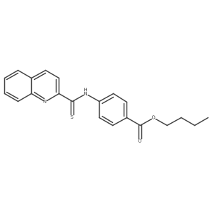Butyl 4-(quinoline-2-thioamido)benzoate结构式