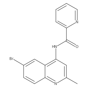 N-(6-bromo-2-methylquinolin-4-yl)pyridine-2-carboxamide Structure