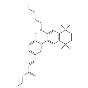 ethyl (2E)-3-{4-hydroxy-3-[5,5,8,8-tetramethyl-3-(pentyloxy)-5,6,7,8-tetrahydronaphthalen-2-yl]phenyl}prop-2-enoate Structure