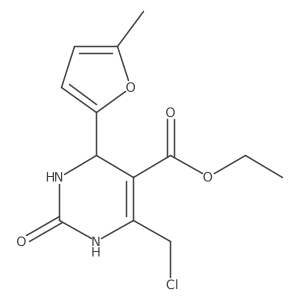 Ethyl 6-(chloromethyl)-4-(5-methyl-2-furyl)-2-oxo-1,2,3,4-tetrahydropyrimidine-5-carboxylate结构式