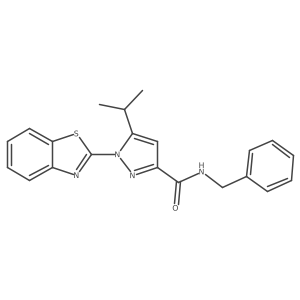 1-(benzo[d]thiazol-2-yl)-N-benzyl-5-isopropyl-1H-pyrazole-3-carboxamide Structure