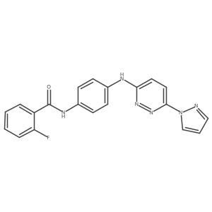2-fluoro-N-(4-{[6-(1H-pyrazol-1-yl)pyridazin-3-yl]amino}phenyl)benzamide Structure