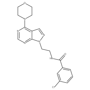 3-chloro-N-(2-(4-morpholino-1H-pyrazolo[3,4-d]pyrimidin-1-yl)ethyl)benzamide结构式