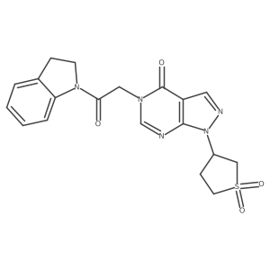 1-(1,1-dioxidotetrahydrothiophen-3-yl)-5-(2-(indolin-1-yl)-2-oxoethyl)-1H-pyrazolo[3,4-d]pyrimidin-4(5H)-one Structure