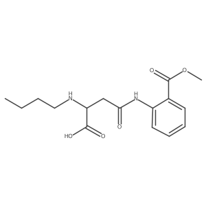 2-(Butylamino)-4-((2-(methoxycarbonyl)phenyl)amino)-4-oxobutanoic acid结构式
