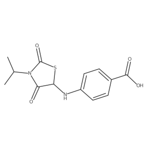 4-((3-Isopropyl-2,4-dioxothiazolidin-5-yl)amino)benzoic acid Structure