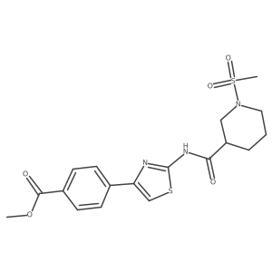 Methyl 4-(2-(1-(methylsulfonyl)piperidine-3-carboxamido)thiazol-4-yl)benzoate Structure