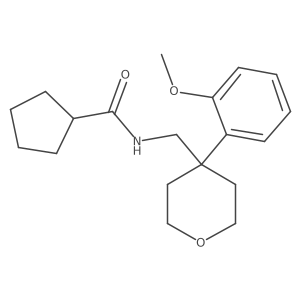 N-{[4-(2-methoxyphenyl)oxan-4-yl]methyl}cyclopentanecarboxamide结构式