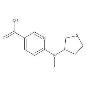 6-[Methyl(thiolan-3-yl)amino]pyridine-3-carboxylic acid结构式