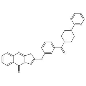 2-((3-(4-(pyrimidin-2-yl)piperazine-1-carbonyl)phenyl)amino)-5H-[1,3,4]thiadiazolo[2,3-b]quinazolin-5-one Structure