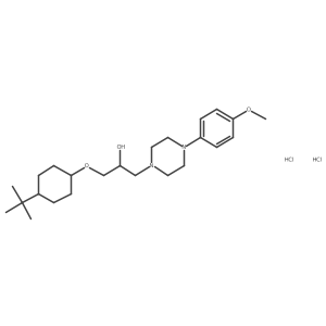 1-[(4-Tert-butylcyclohexyl)oxy]-3-[4-(4-methoxyphenyl)piperazin-1-YL]propan-2-OL dihydrochloride结构式