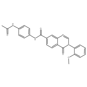 COc1ccccc1-n1cnc2cc(C(=O)Nc3ccc(NC(C)=O)cc3)ccc2c1=O结构式
