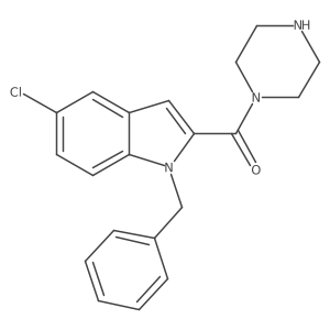 (1-Benzyl-5-chloro-1H-indol-2-yl)(piperazin-1-yl)methanone Structure