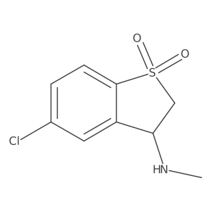 5-Chloro-3-(methylamino)-2,3-dihydrobenzo[b]thiophene 1,1-dioxide结构式