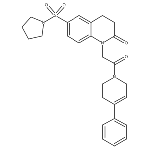 1-[2-oxo-2-(4-phenyl-3,6-dihydropyridin-1(2H)-yl)ethyl]-6-(pyrrolidin-1-ylsulfonyl)-3,4-dihydroquinolin-2(1H)-one Structure