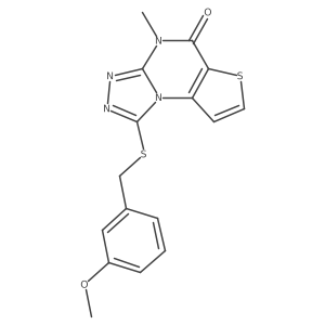 1-((3-methoxybenzyl)thio)-4-methylthieno[2,3-e][1,2,4]triazolo[4,3-a]pyrimidin-5(4H)-one Structure