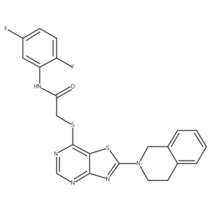 N-(2,5-difluorophenyl)-2-((2-(3,4-dihydroisoquinolin-2(1H)-yl)thiazolo[4,5-d]pyrimidin-7-yl)thio)acetamide Structure