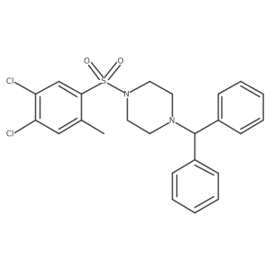 1-Benzhydryl-4-(4,5-dichloro-2-methylphenyl)sulfonylpiperazine结构式