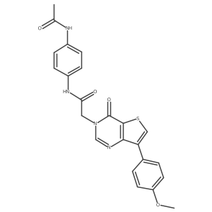 N-[4-(acetylamino)phenyl]-2-[7-(4-methoxyphenyl)-4-oxothieno[3,2-d]pyrimidin-3(4H)-yl]acetamide Structure