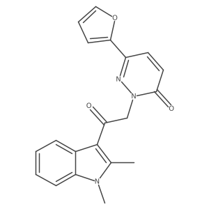2-[2-(1,2-dimethyl-1H-indol-3-yl)-2-oxoethyl]-6-(furan-2-yl)pyridazin-3(2H)-one结构式