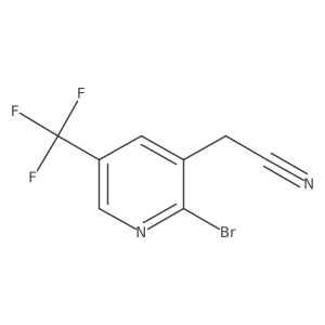 2-Bromo-5-(trifluoromethyl)pyridine-3-acetonitrile Structure