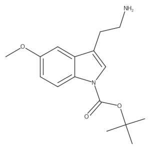 Tert-butyl 3-(2-aminoethyl)-5-methoxy-1H-indole-1-carboxylate结构式