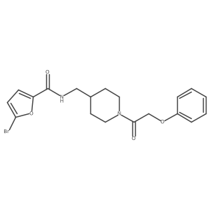 5-bromo-N-((1-(2-phenoxyacetyl)piperidin-4-yl)methyl)furan-2-carboxamide结构式