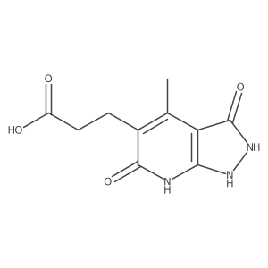 3-{4-methyl-3,6-dioxo-1H,2H,3H,6H,7H-pyrazolo[3,4-b]pyridin-5-yl}propanoic acid结构式