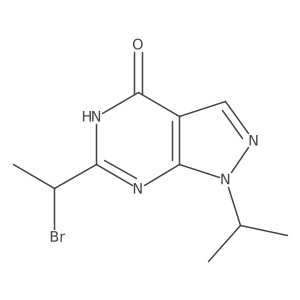 6-(1-Bromoethyl)-1-isopropyl-1,5-dihydro-4h-pyrazolo[3,4-d]pyrimidin-4-one Structure