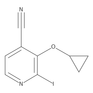 3-Cyclopropoxy-2-iodoisonicotinonitrile结构式