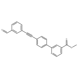 Methyl 2-[4-[2-(3-formylphenyl)ethynyl]phenyl]-4-pyridinecarboxylate结构式