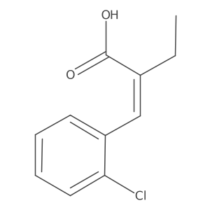 (2E)-2-[(2-chlorophenyl)methylidene]butanoic acid Structure