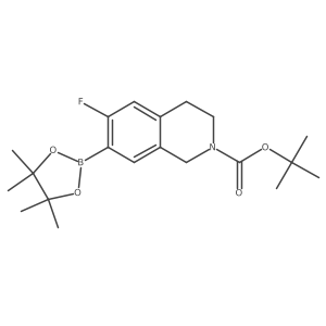 tert-butyl 6-fluoro-7-(4,4,5,5-tetramethyl-1,3,2-dioxaborolan-2-yl)-3,4-dihydroisoquinoline-2(1H)-carboxylate Structure