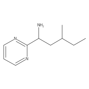 3-Methyl-1-(pyrimidin-2-yl)pentan-1-amine Structure