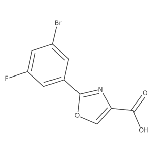2-(3-bromo-5-fluoro-phenyl)oxazole-4-carboxylic acid Structure