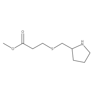 Methyl 3-{[(pyrrolidin-2-yl)methyl]sulfanyl}propanoate Structure