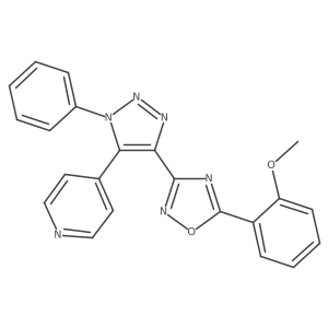 4-{4-[5-(2-methoxyphenyl)-1,2,4-oxadiazol-3-yl]-1-phenyl-1H-1,2,3-triazol-5-yl}pyridine Structure