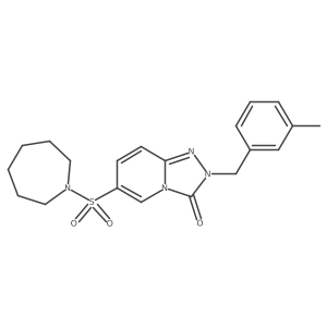 6-(azepan-1-ylsulfonyl)-2-(3-methylbenzyl)-[1,2,4]triazolo[4,3-a]pyridin-3(2H)-one结构式