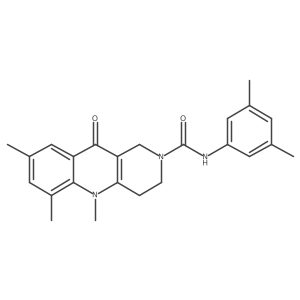 N-(3,5-dimethylphenyl)-5,6,8-trimethyl-10-oxo-3,4,5,10-tetrahydrobenzo[b][1,6]naphthyridine-2(1H)-carboxamide结构式