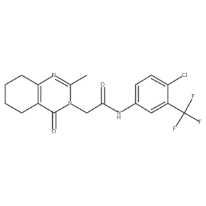 N-(4-chloro-3-(trifluoromethyl)phenyl)-2-(2-methyl-4-oxo-5,6,7,8-tetrahydroquinazolin-3(4H)-yl)acetamide Structure