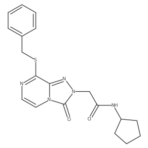 2-[8-(benzylthio)-3-oxo[1,2,4]triazolo[4,3-a]pyrazin-2(3H)-yl]-N-cyclopentylacetamide Structure