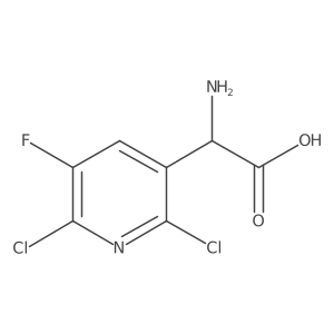 2-Amino-2-(2,6-dichloro-5-fluoropyridin-3-yl)acetic acid Structure
