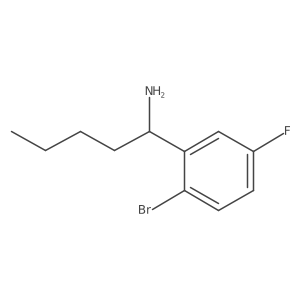 1-(2-Bromo-5-fluorophenyl)pentan-1-amine结构式