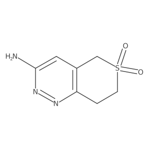 3-amino-5H,7H,8H-6lambda6-thiopyrano[4,3-c]pyridazine-6,6-dione结构式