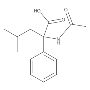 2-Acetamido-4-methyl-2-phenylpentanoic acid结构式