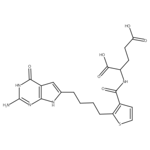 N-[[2-[4-(2-Amino-4,7-dihydro-4-oxo-3H-pyrrolo[2,3-d]pyrimidin-6-yl)butyl]-3-thienyl]carbonyl]-L-glutamic acid Structure