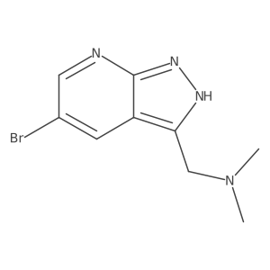 1-(5-bromo-1H-pyrazolo[3,4-b]pyridin-3-yl)-N,N-dimethylmethanamine结构式